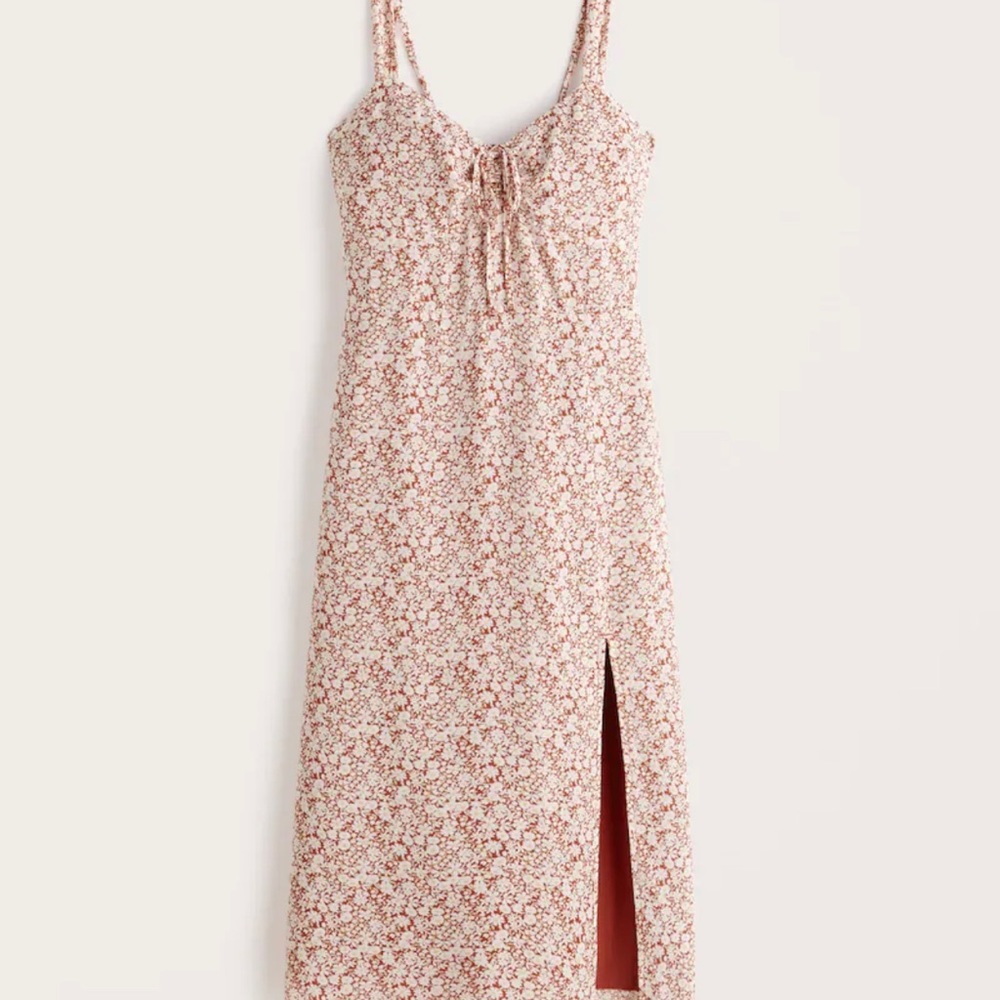 COPY - Abercrombie and Fitch Cinch-Front Midi Dress